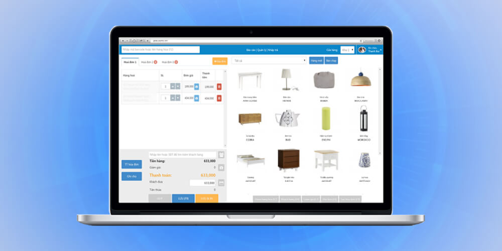 App quản lý bán hàng nội thất Suno