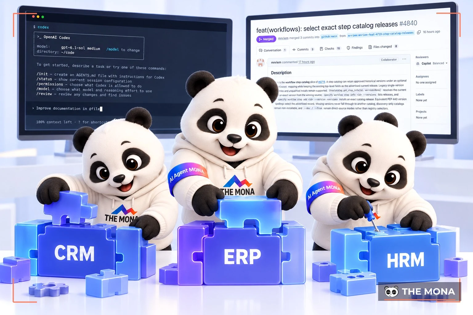 Đội gấu AI Agent MONA lắp phân hệ CRM, ERP, HRM cho khách