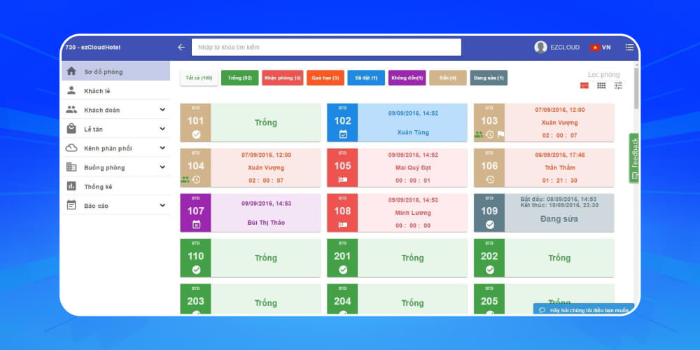 Phần mềm EzCloudhotel