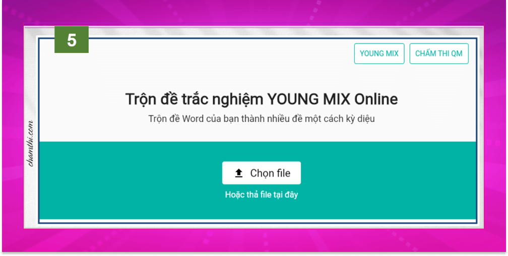 Phần mềm trộn đề trắc nghiệm Young Mix