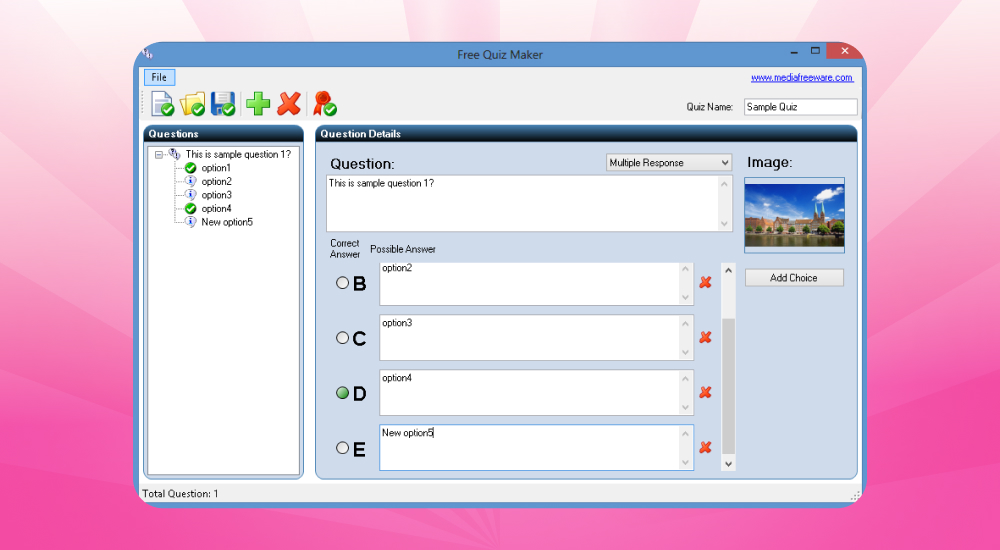 Phần mềm đảo đề thi trắc nghiệm miễn phí Quiz Maker