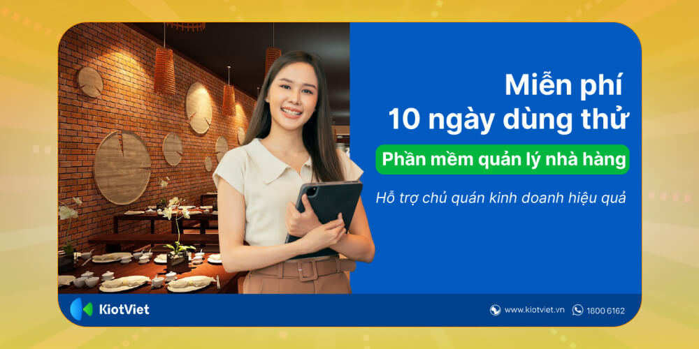 Phần mềm quản lý quy trình quản lý kho nhà hàng KiotViet