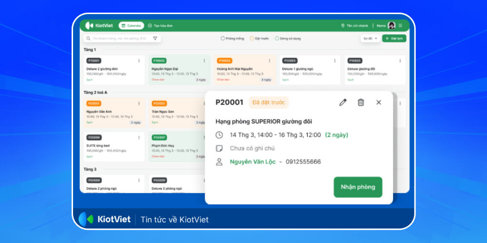 Phần mềm khách sạn KiotViet Hotel