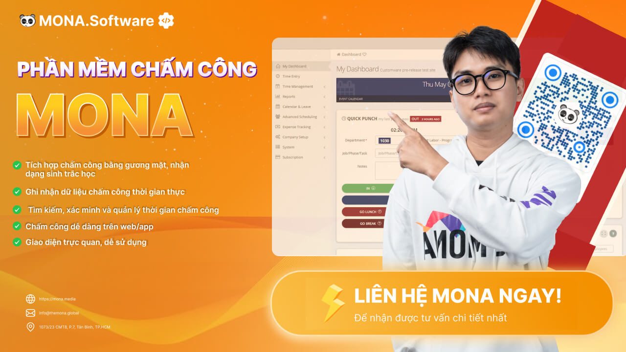 Phần mềm chấm công vân tay MONA