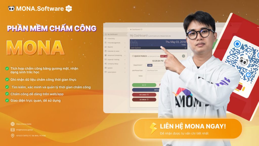 Phần mềm chấm công vân tay MONA