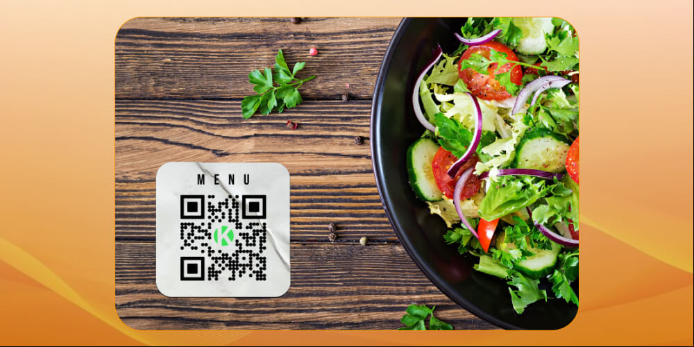 Tạo QR thực đơn nhà hàng vowid logo quán