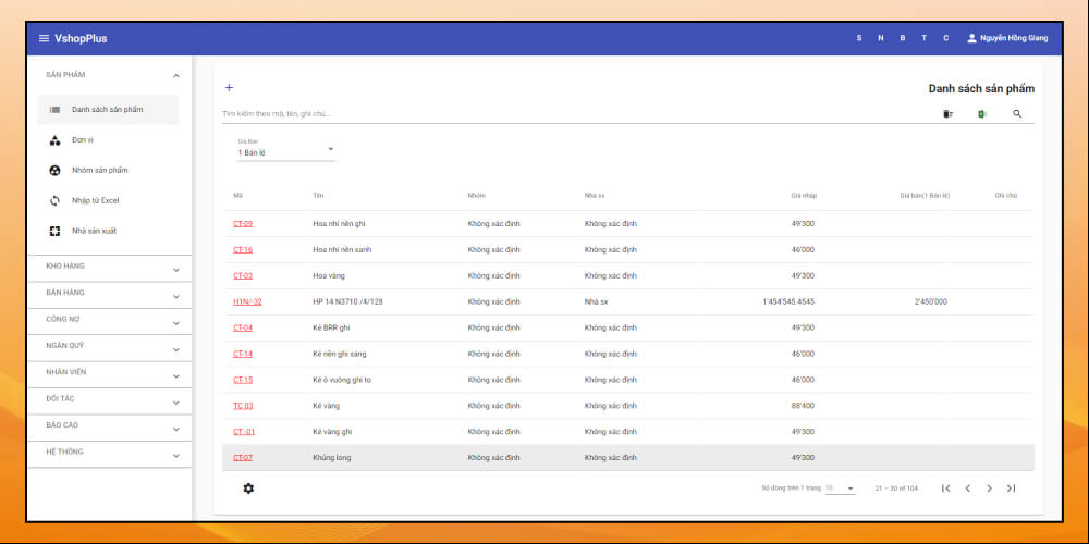 Phần mềm kế toán quản lý bán hàng VshopPlus