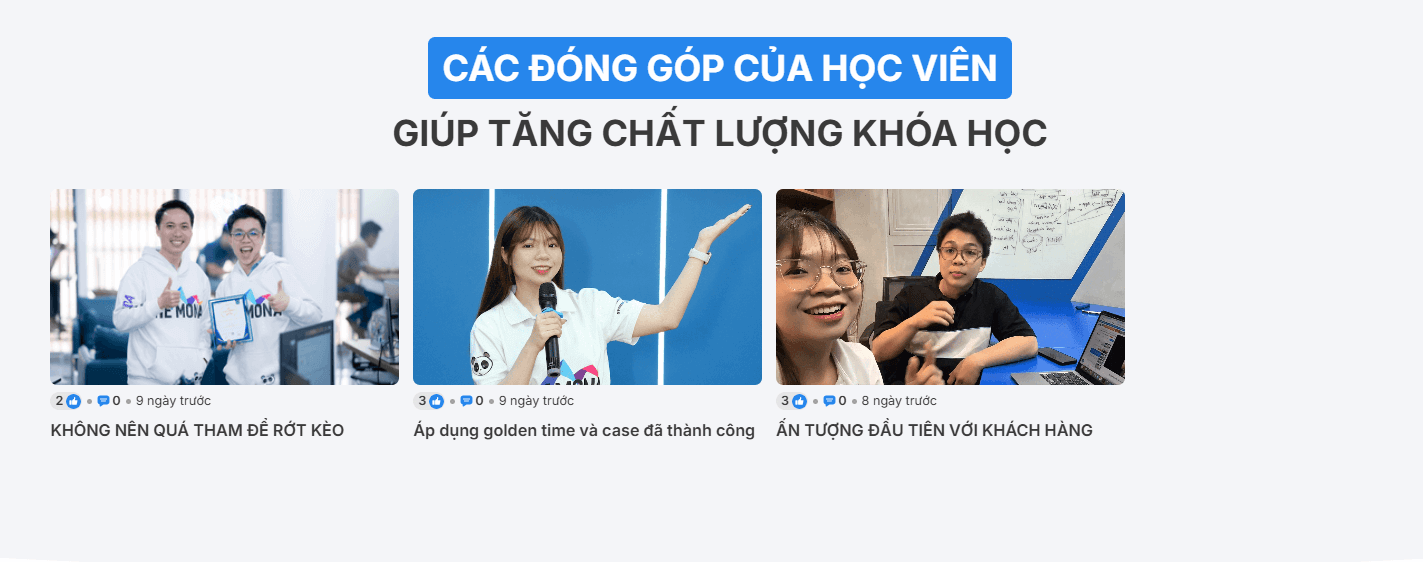 Những đóng góp của nhân sự MONA
