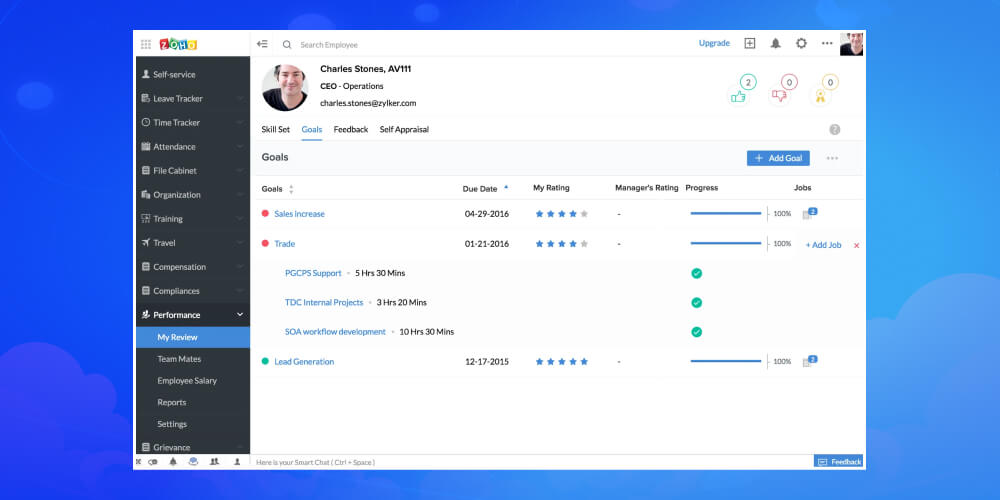 App quản lý nhân sự Zoho People