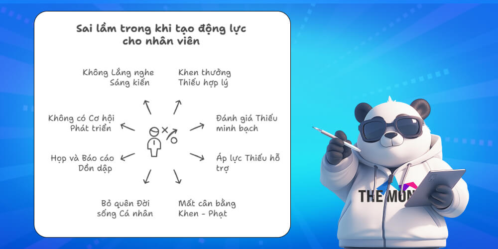 Những sai lầm thường gặp trong quá trình tạo đồng lực cho nhân sự