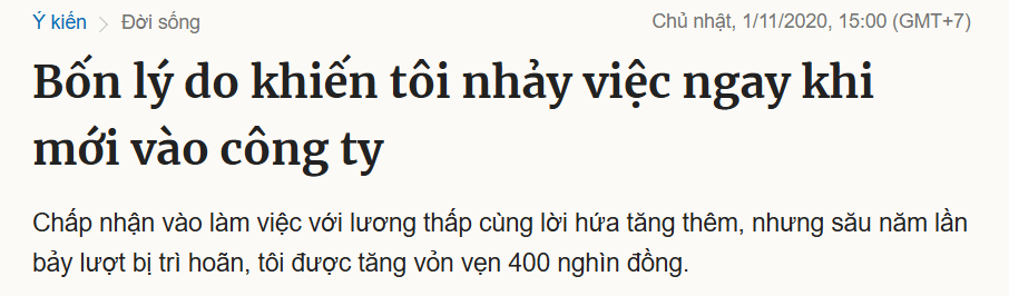 Nguyên nhân khiến nhân viên mới dễ nhảy việc