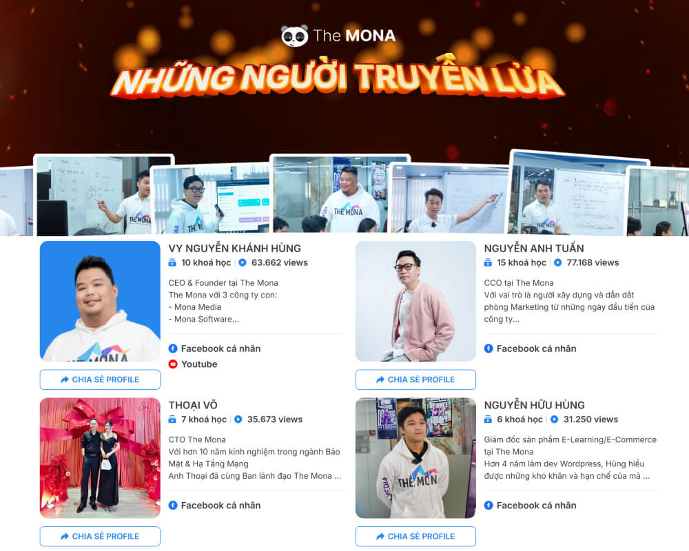 Đội ngũ giảng viên nhân sự công ty