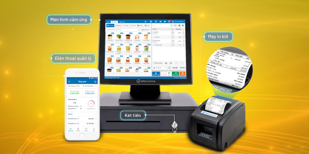 Phần mềm order trà chanh, trà sữa MISA CukCuk