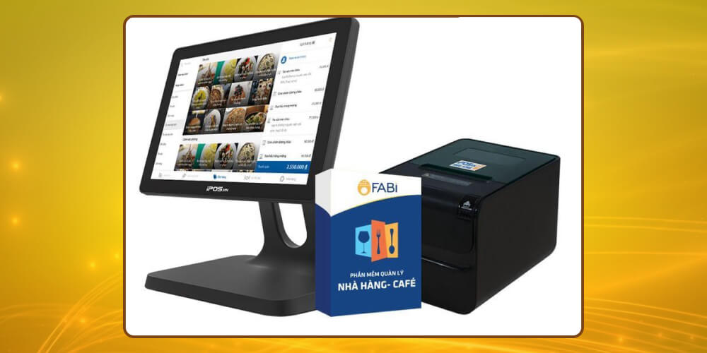 Máy tính tiền cho quán trà sữa Fabi