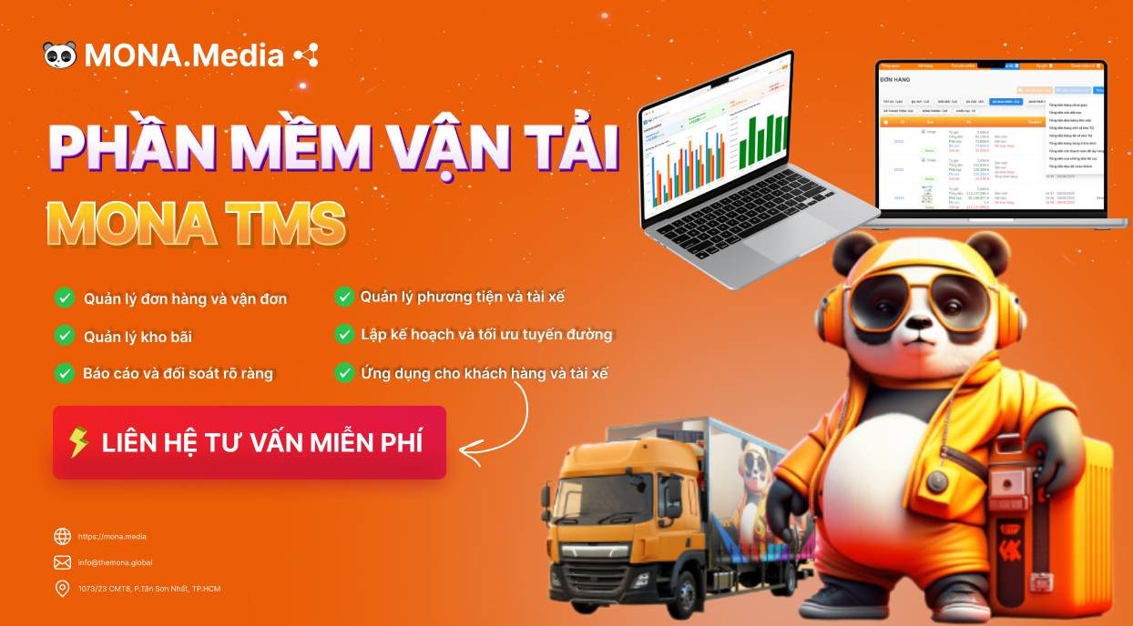 MONA TMS - Phần mềm quản lý vận tải logistics thông minh, hiệu quả
