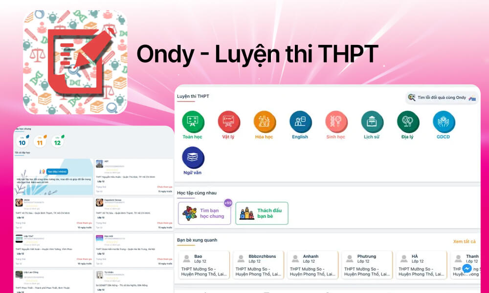 App luyện thi đánh giá năng lực miễn phí Ondy