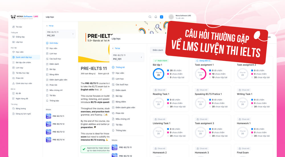 Những thắc mắc về hệ thống LMS luyện thi IELTS