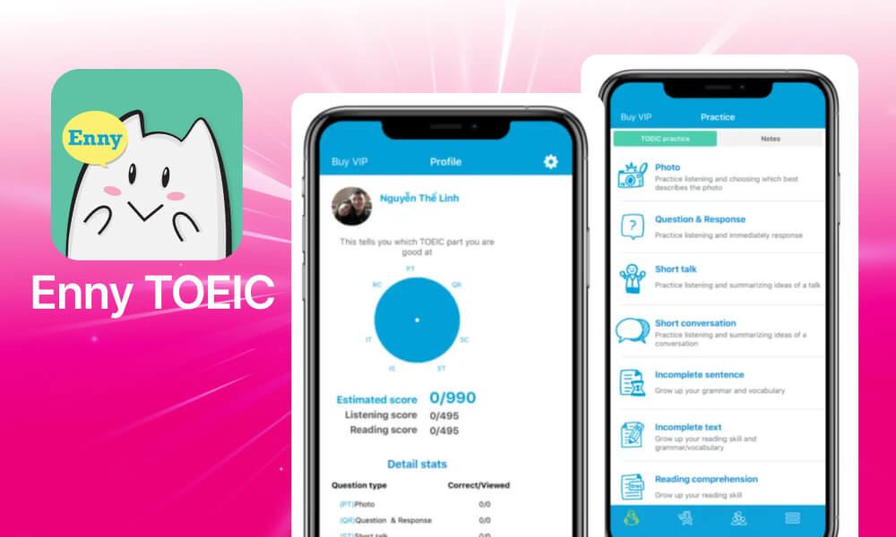 Phần mềm ôn thi TOEIC Enny