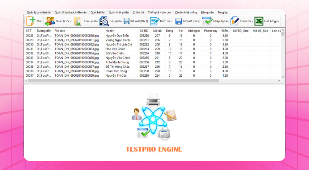 Phần mềm quản lý đề thi và câu hỏi TestPro