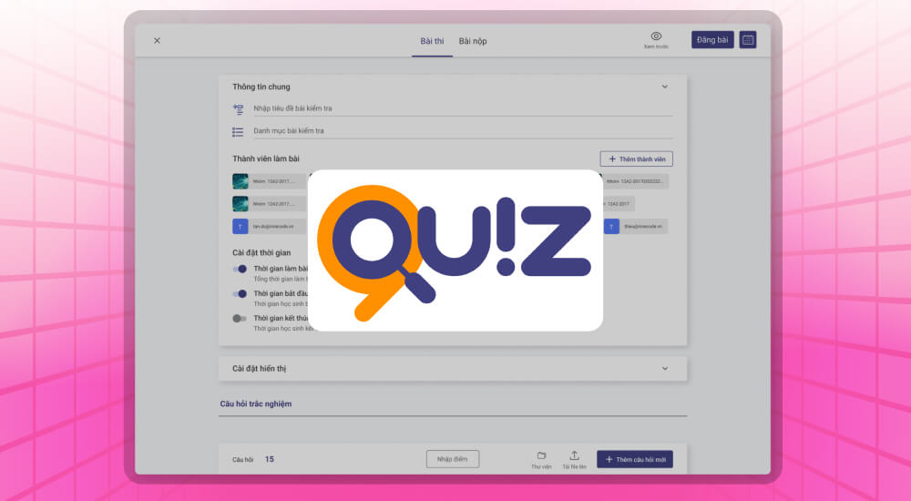 Ứng dụng quản lý ngân hàng đề thi trực tuyến Ninequiz