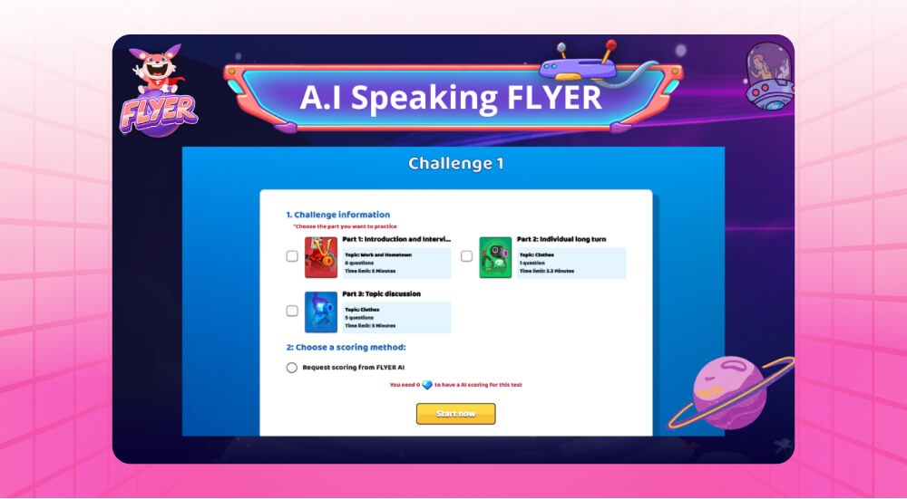 Phần mềm chấm chữa Speaking FLYER IELTS