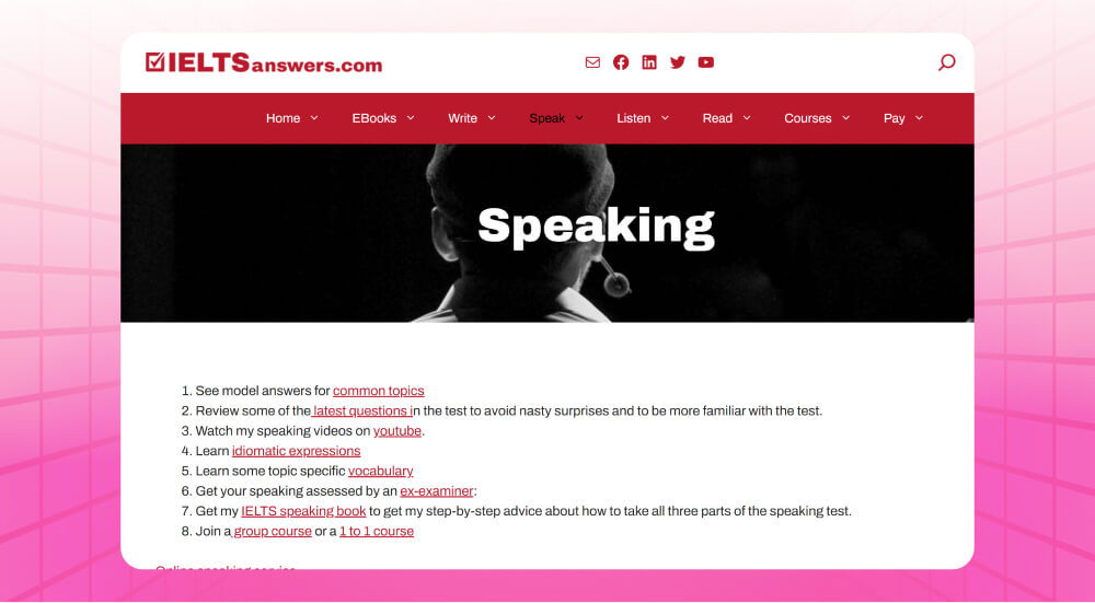 Website chấm điểm Speaking IELTS Answer