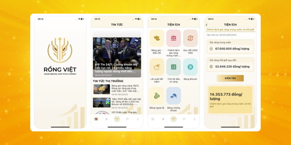 Phần mềm theo dõi giá vàng online Đầu tư Vàng