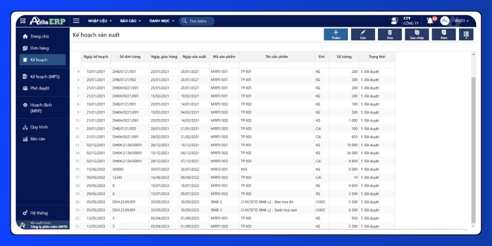 Phần mềm quản lý đơn Arito