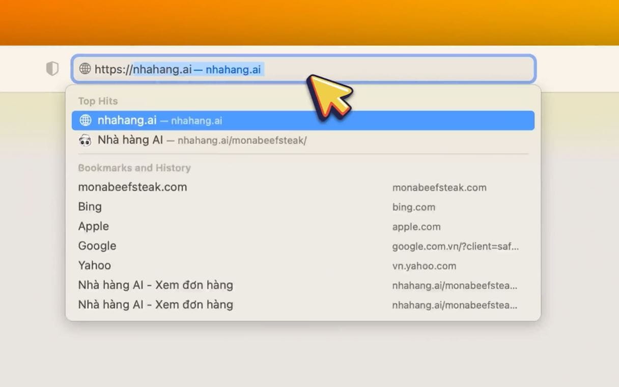 Phần mềm NHAHANG.AI cung cấp tên miền riêng miễn phí đi kèm