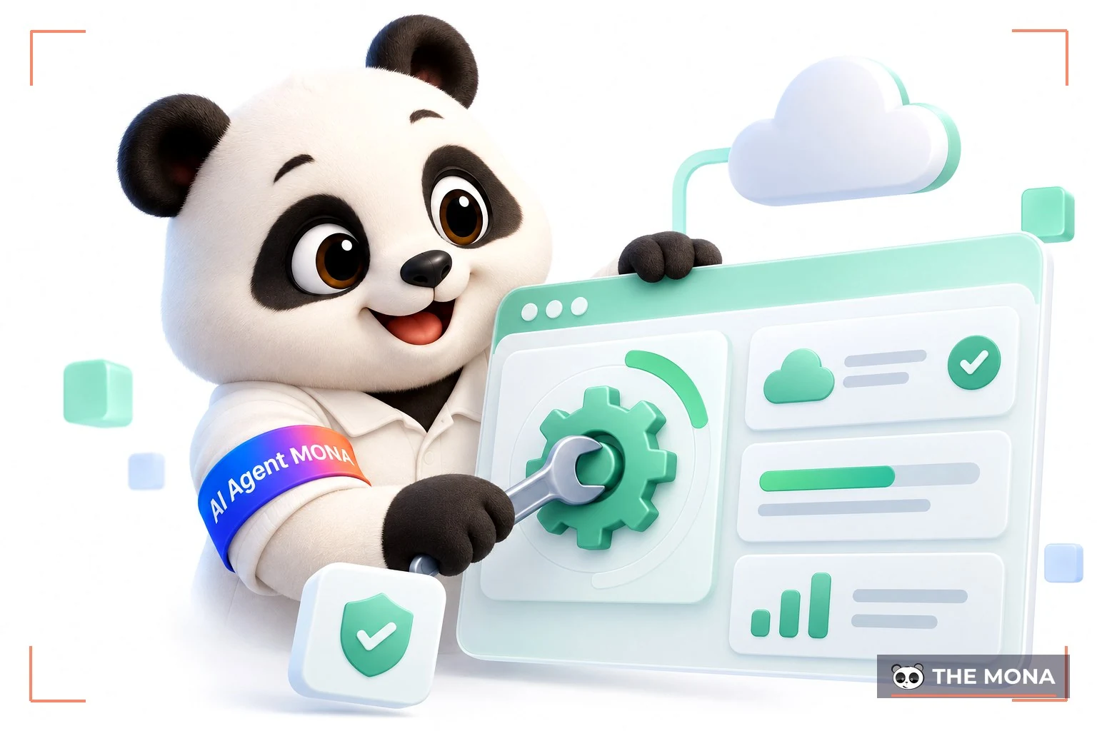 Gấu MONA sửa lỗi hệ thống phần mềm