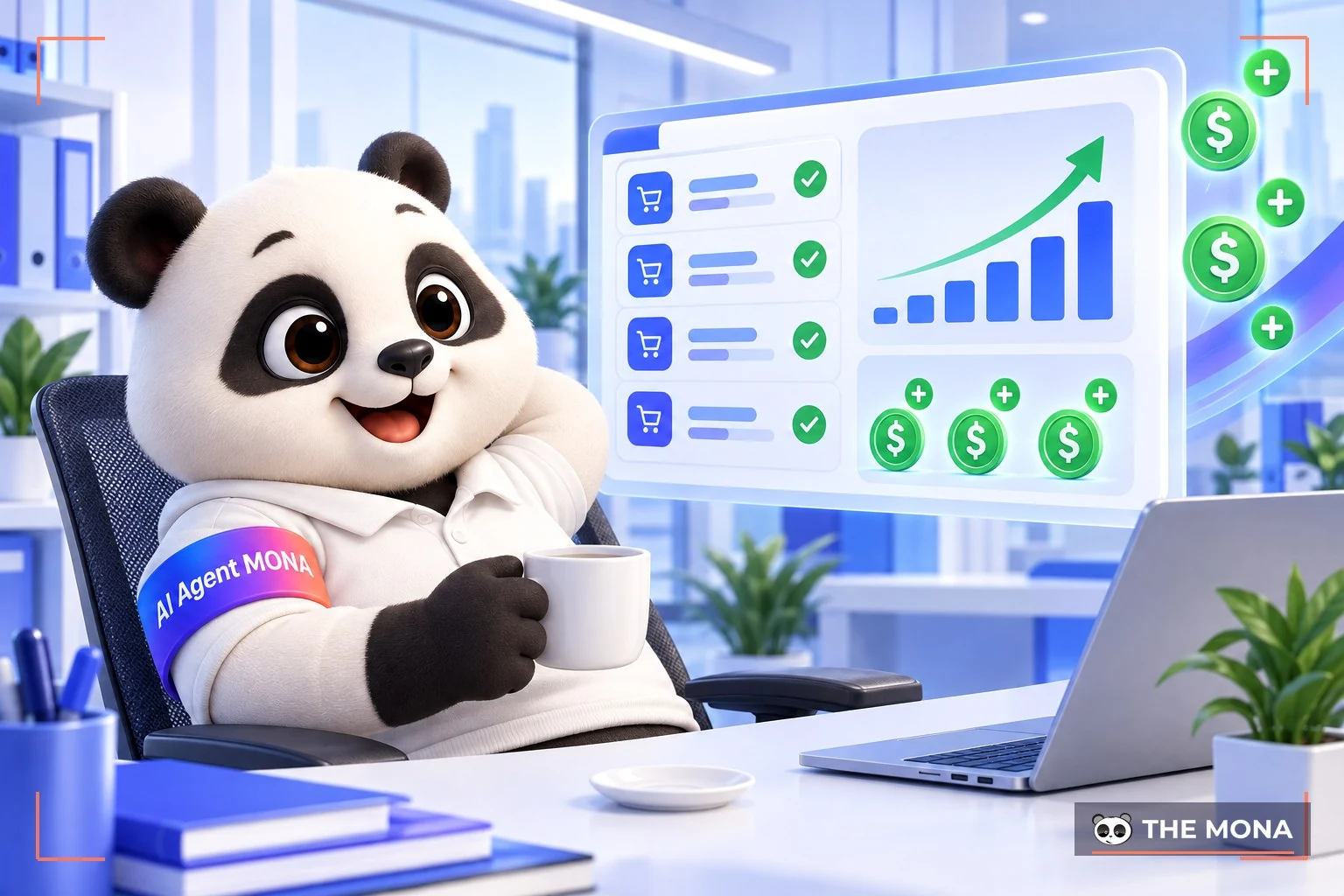 gấu mona thảnh thơi nhìn hệ thống tự chốt đơn