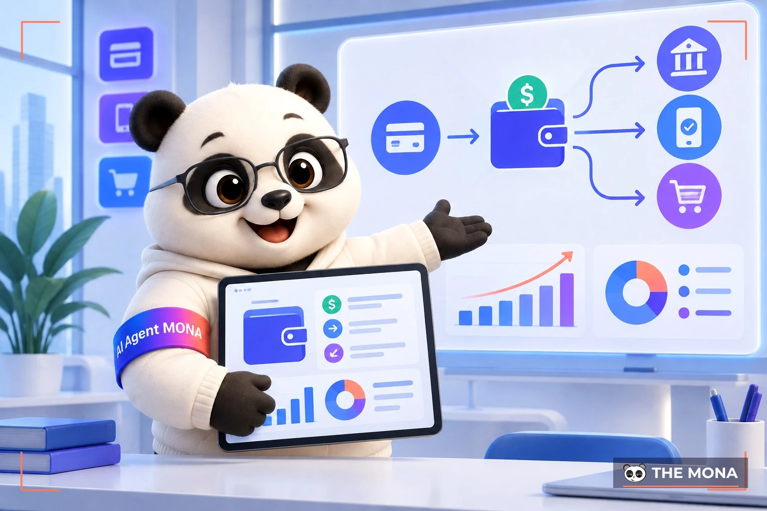 gấu mona giảng giải các câu hỏi về thanh toán