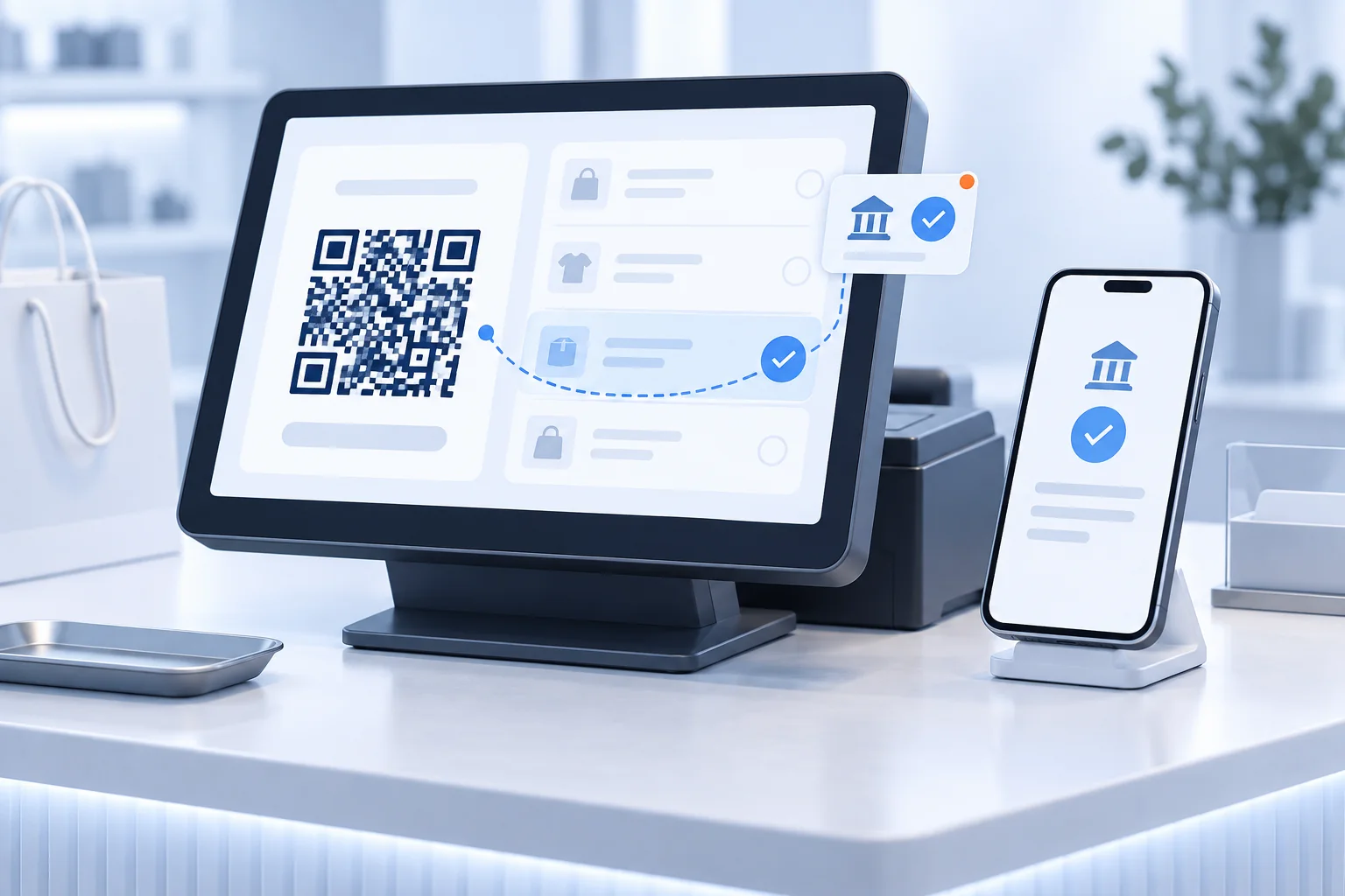 Màn hình thanh toán QR tự động xác nhận chuyển khoản và gạch nợ đơn hàng