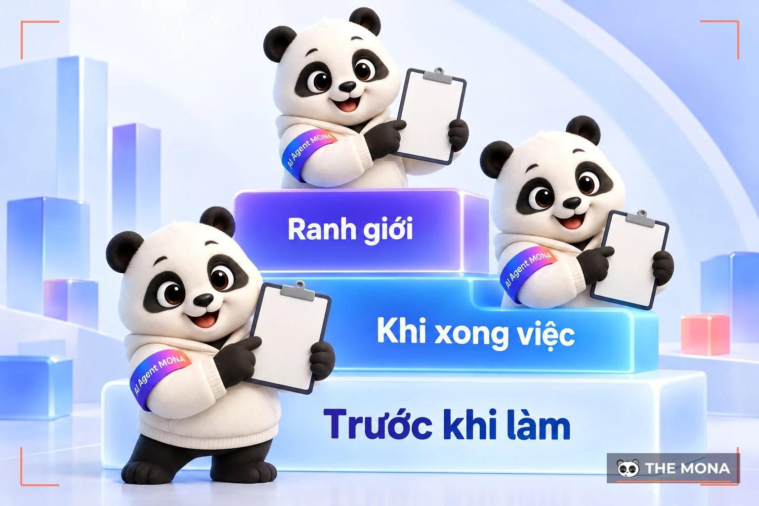 Ba khối trong mẫu AGENTS.md của MONA xếp chồng thành tháp