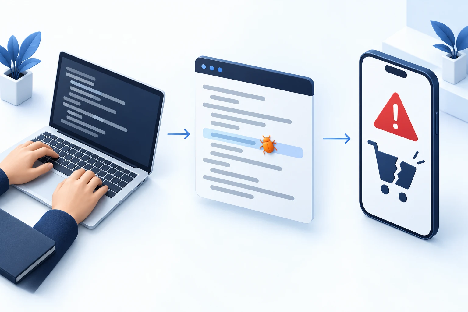 Lỗi gõ khi viết code thành bug trong mã rồi làm hỏng bước thanh toán trên điện thoại