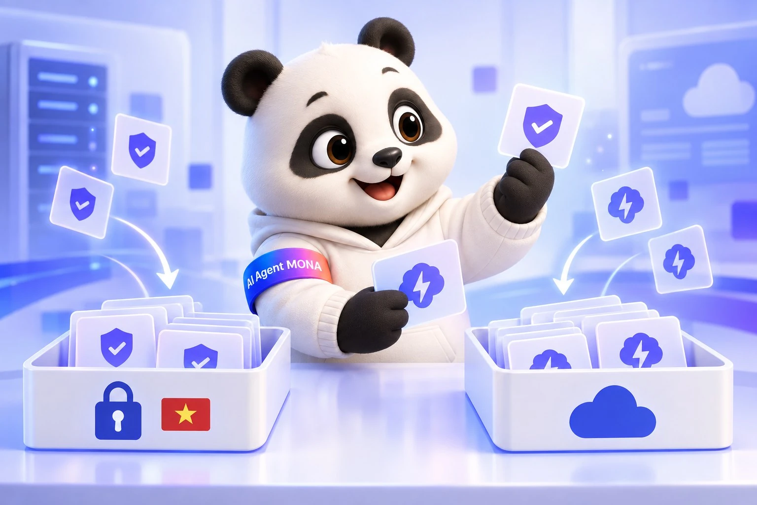 Gấu MONA chia việc AI thành rổ tự host dữ liệu nhạy cảm và rổ gọi API