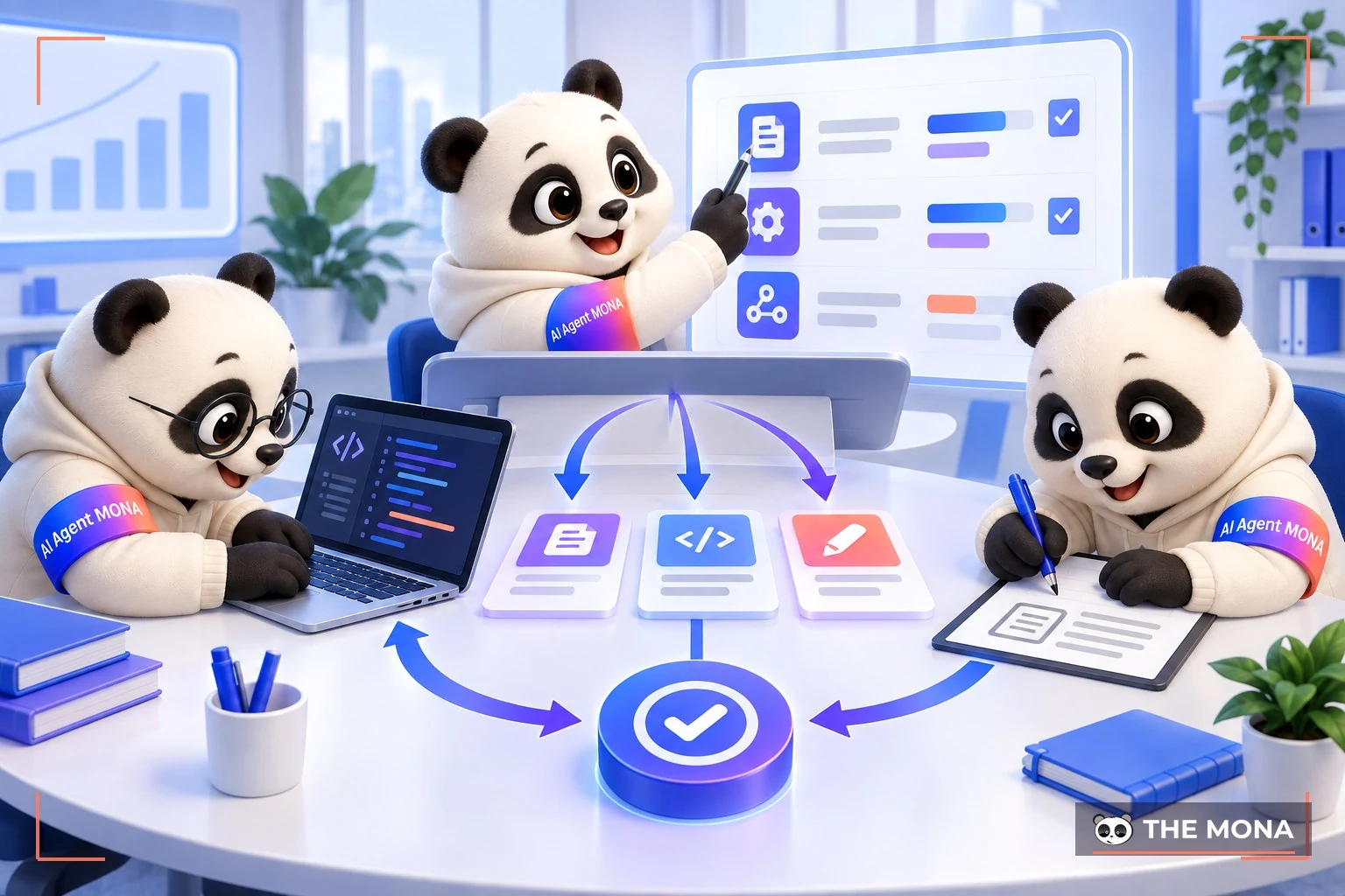 Gấu MONA làm não chia việc cho thợ code và thợ văn