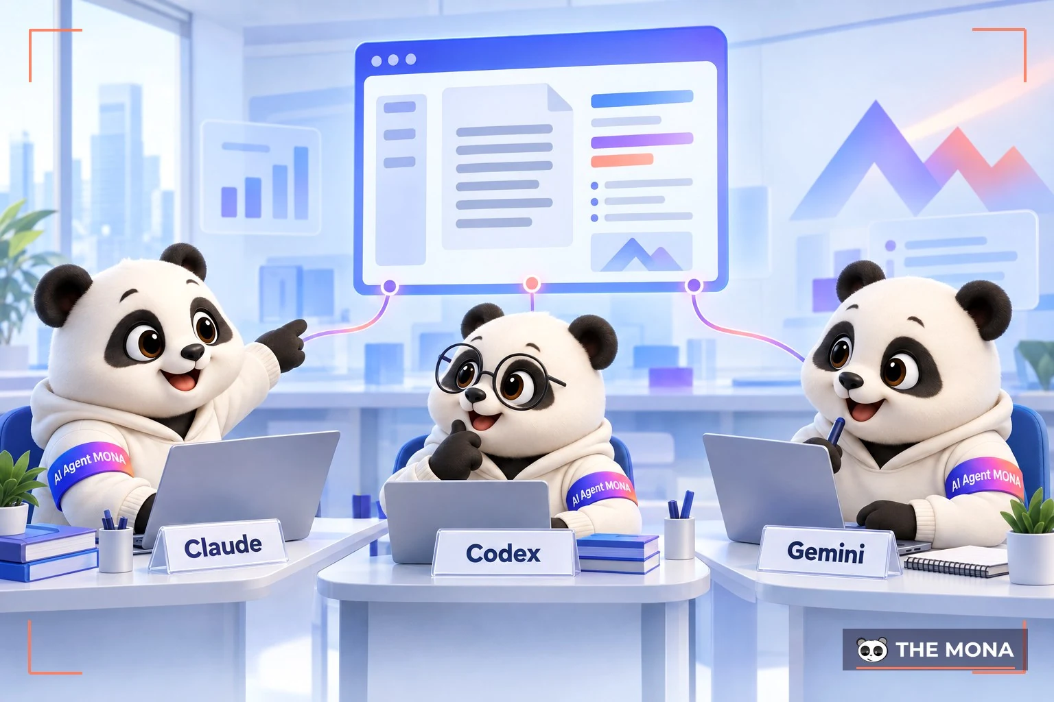 Ba thợ AI Claude, Codex, Gemini cùng đọc một bản spec trong dự án MONA