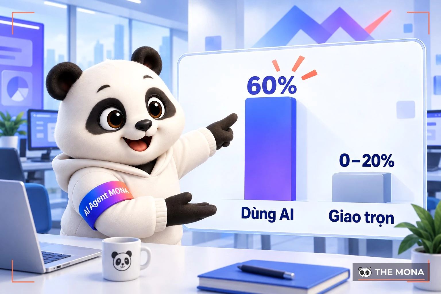 Biểu đồ dev dùng AI 60% việc nhưng chỉ giao trọn 0 đến 20%