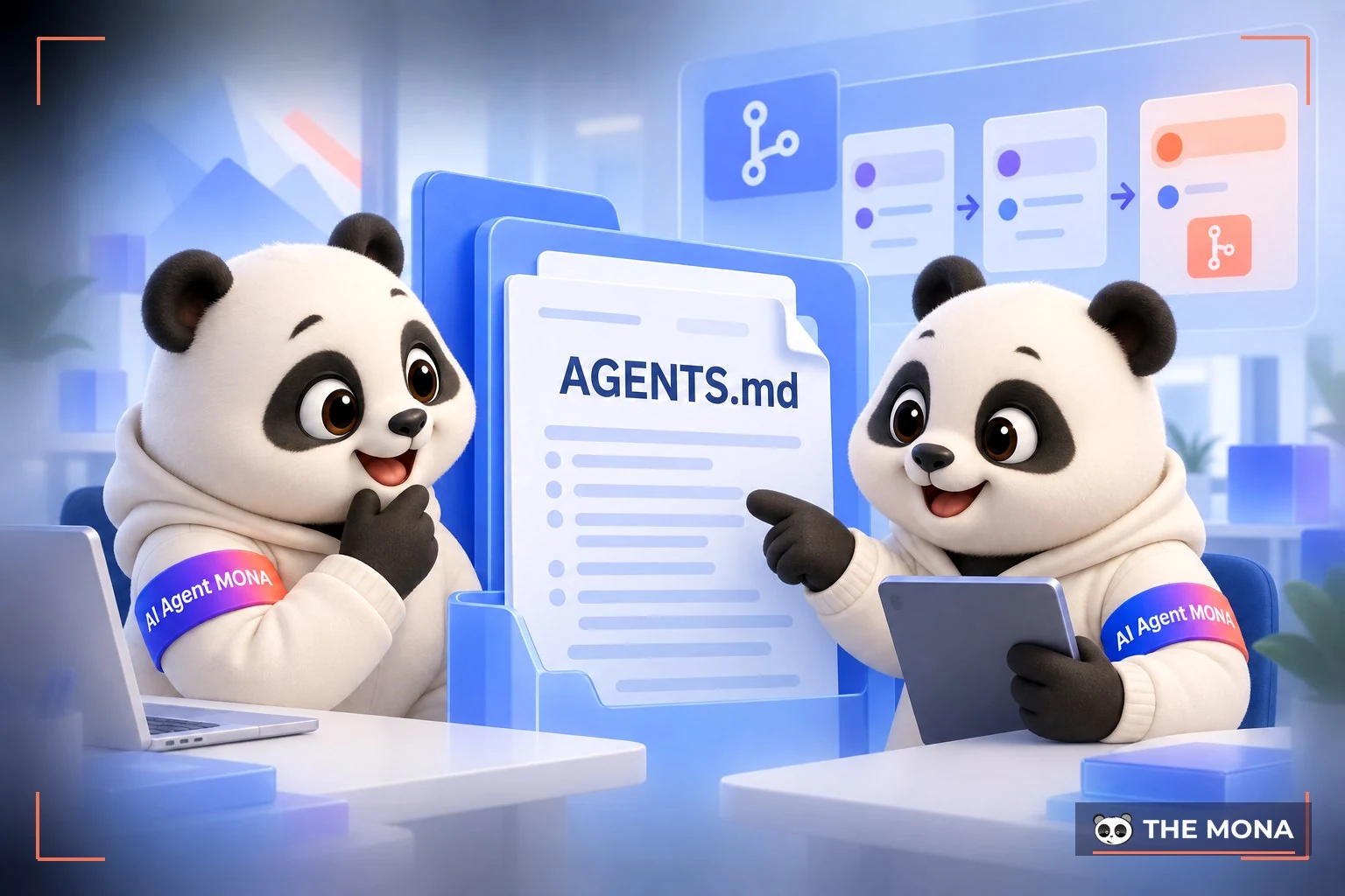 Hai AI agent của MONA cùng đọc AGENTS.md trong một repo chung