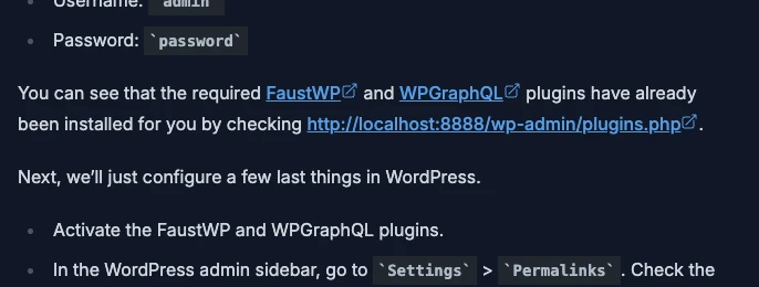 Trang Getting Started của Faust.js gọi FaustWP và WPGraphQL là plugin bắt buộc
