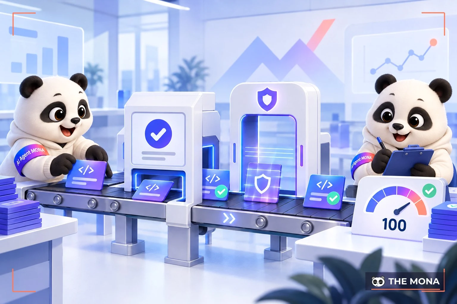 Code AI viết đi qua kiểm thử, quét bảo mật và AI chấm độc lập