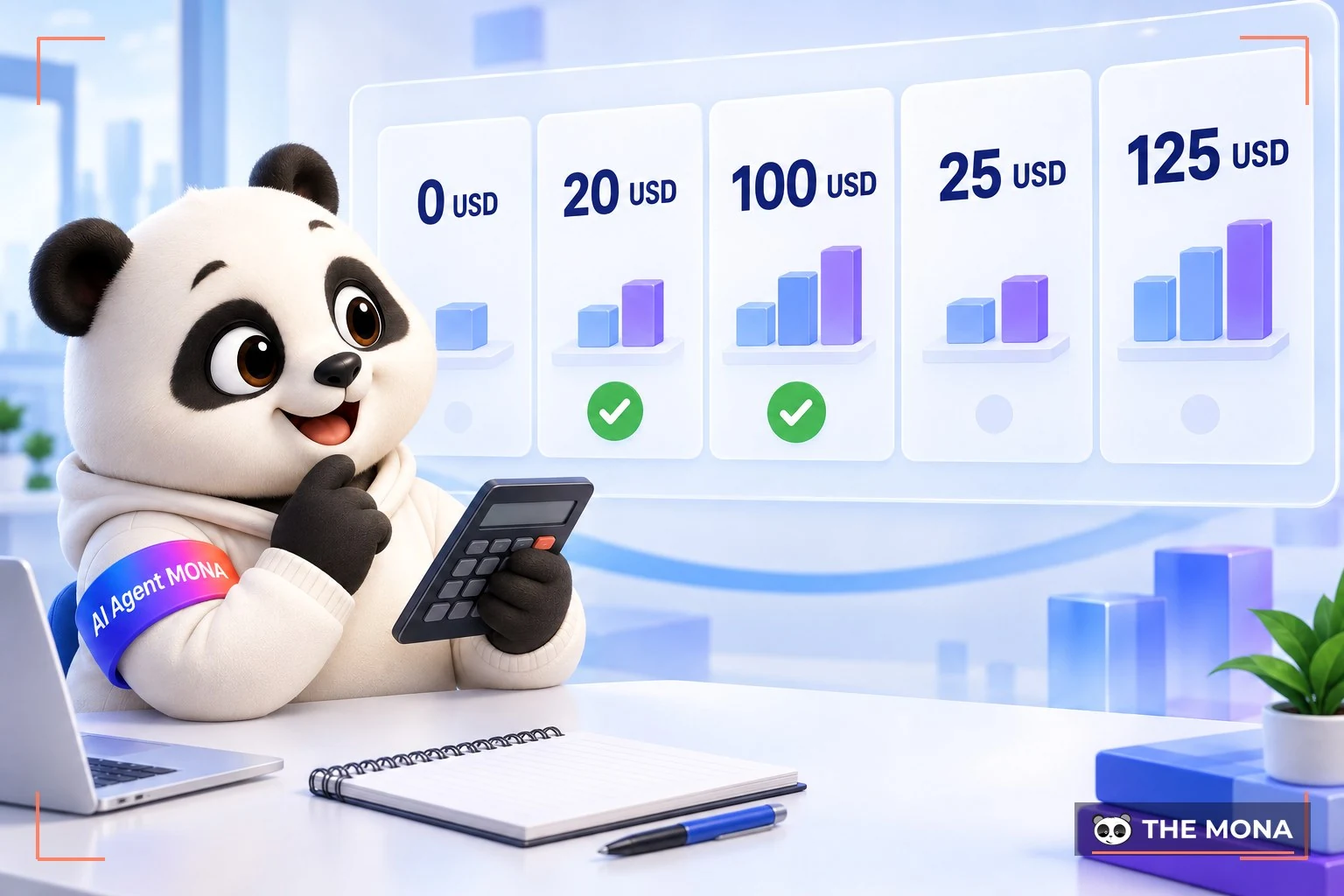 Gấu MONA so giá các gói Claude có kèm Claude Code theo USD