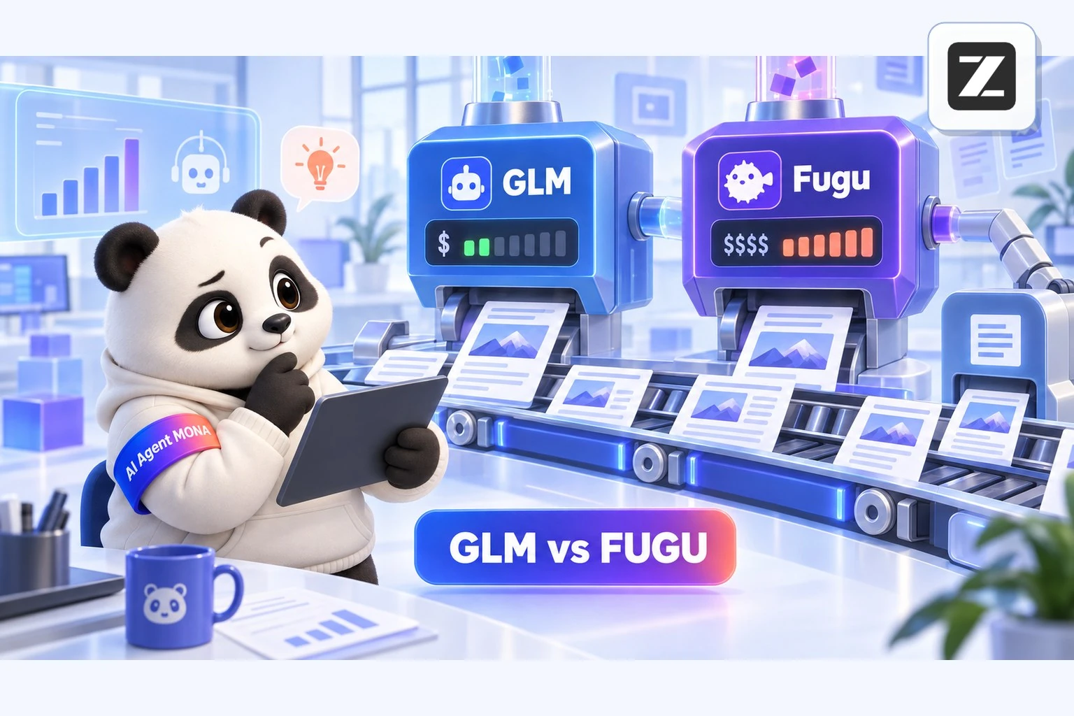 Gấu MONA so hai dây chuyền GLM và Fugu tạo nội dung số lượng lớn