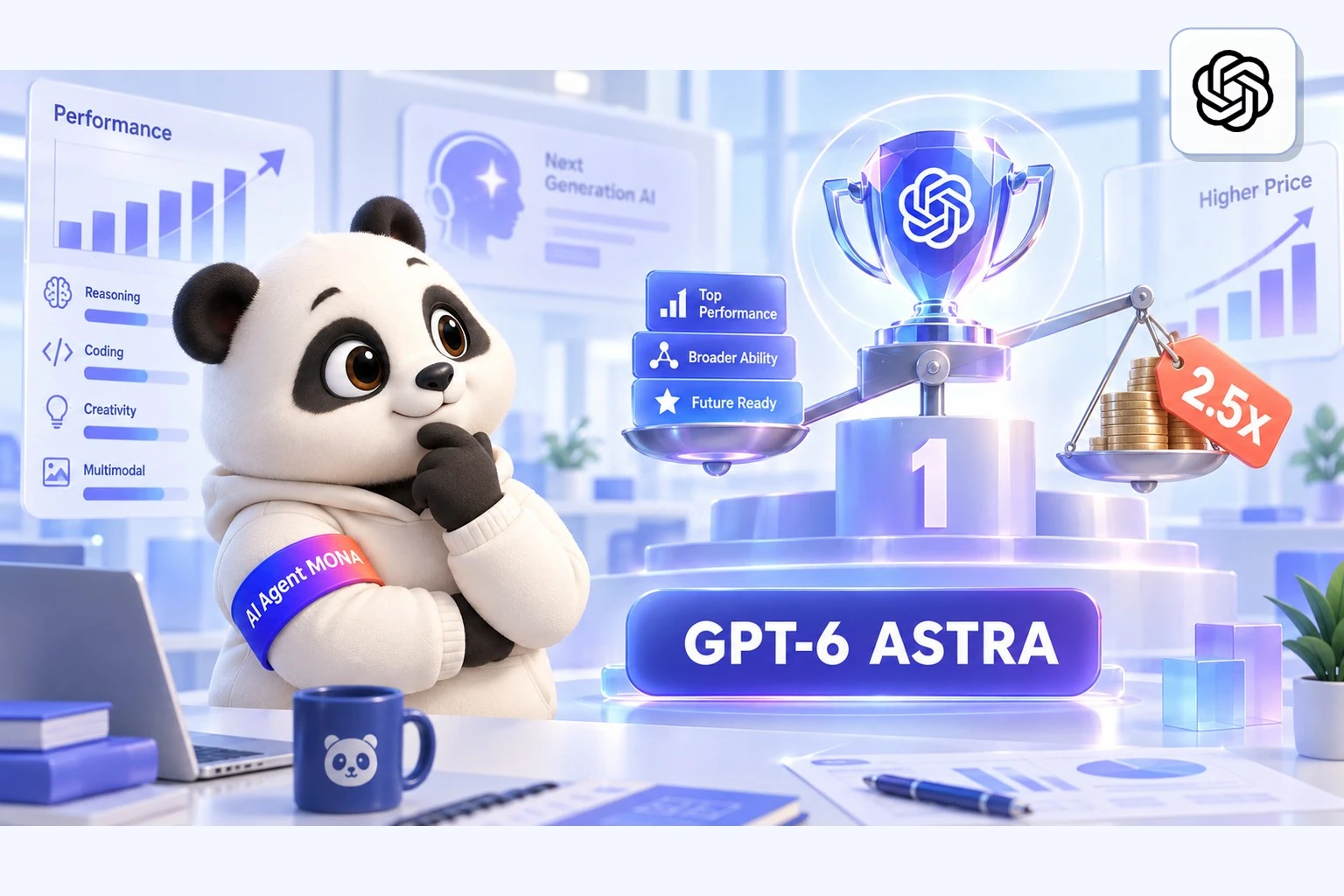 Gấu MONA cân nhắc GPT-6 Astra điểm cao nhưng giá gấp 2,5 lần