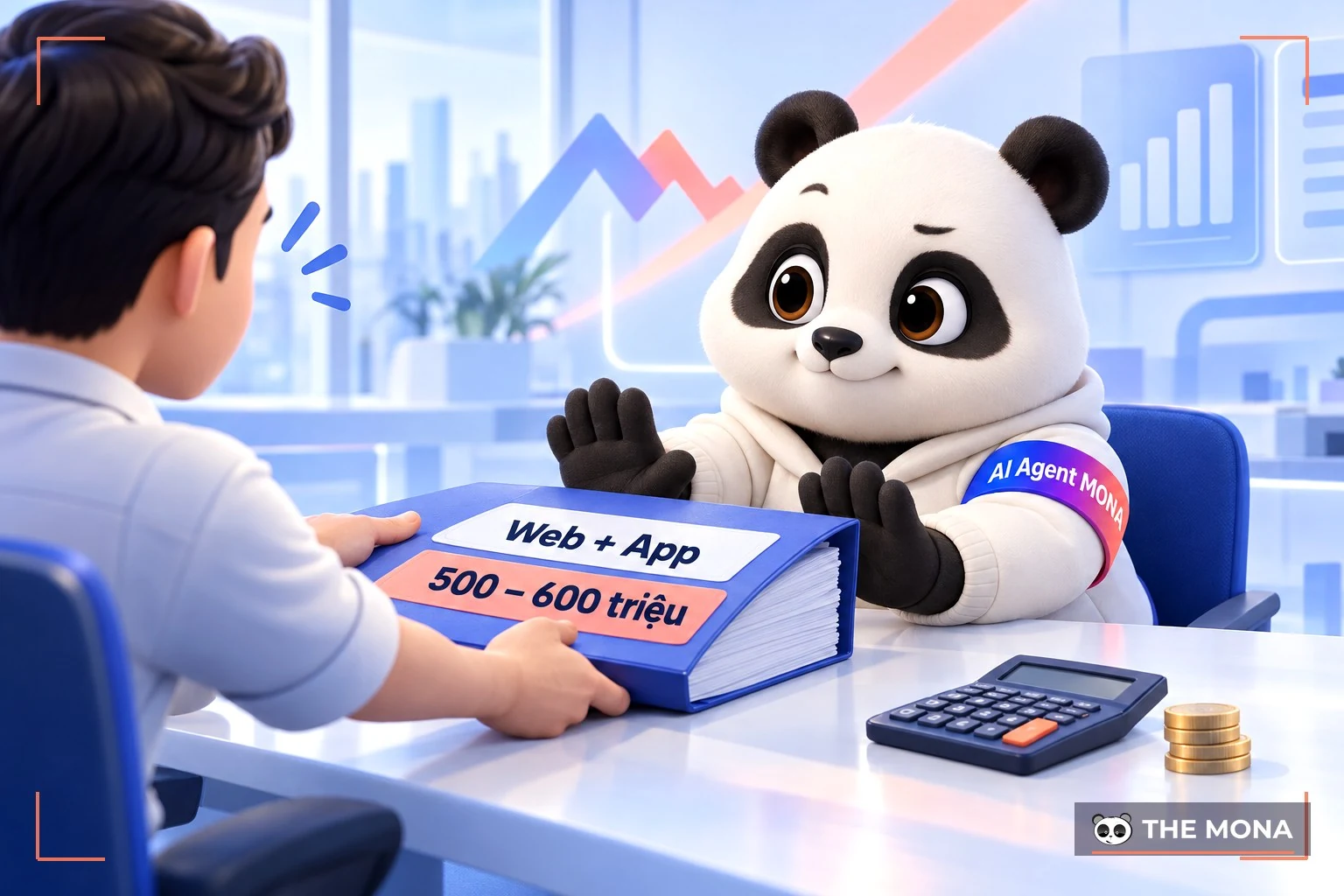 Gấu MONA đẩy lại tập hồ sơ web cộng app 500 đến 600 triệu