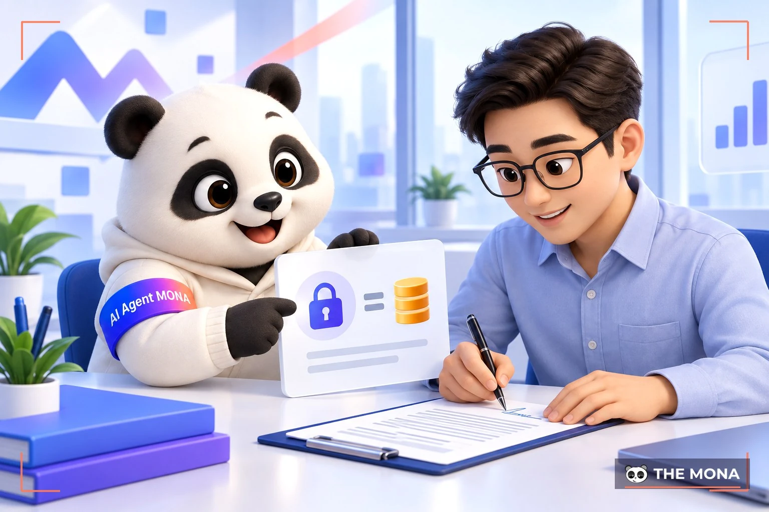 Khách hàng đọc và duyệt spec cùng gấu MONA trước khi làm phần mềm