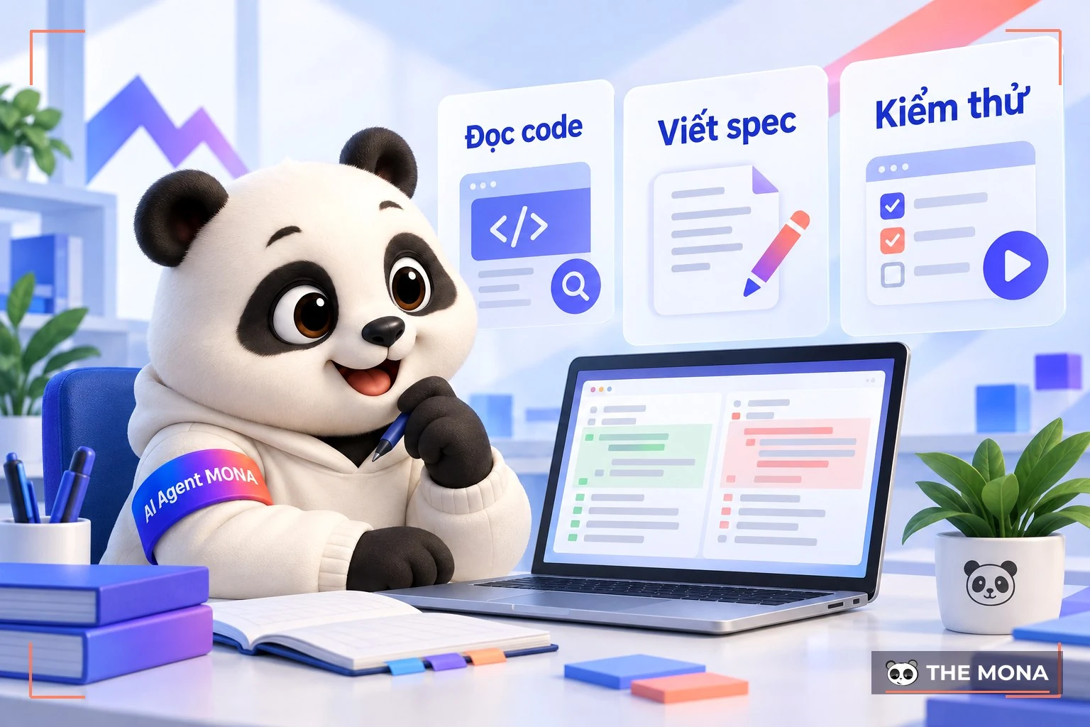 Gấu MONA học kỹ năng đọc code, viết spec và kiểm thử
