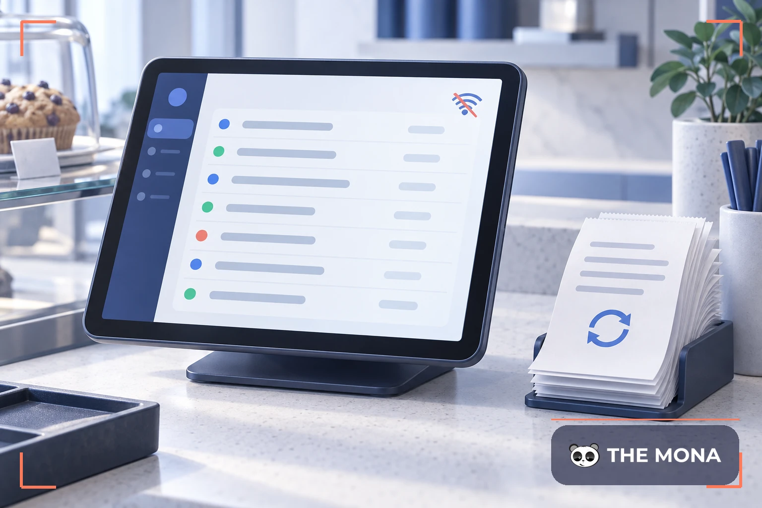 Màn hình POS hiện trạng thái từng đơn khi mất mạng và hóa đơn chờ gửi lại