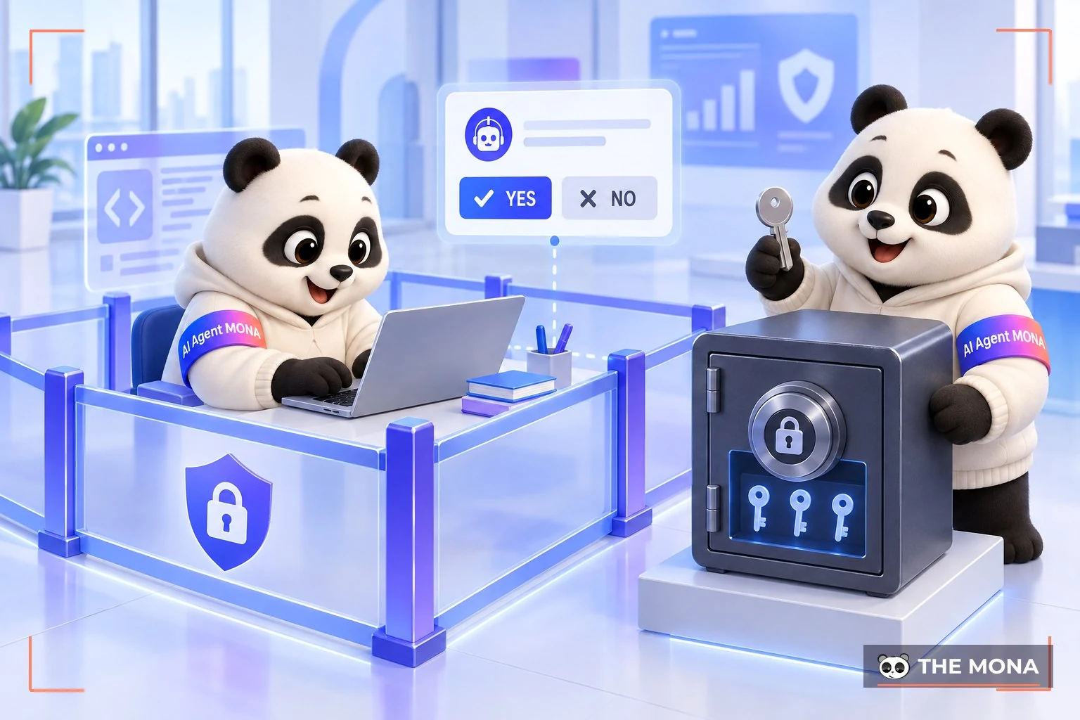 Gấu MONA cho Claude Code chạy trong vùng rào, khoá chìa production